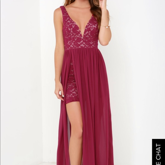 berry maxi dress